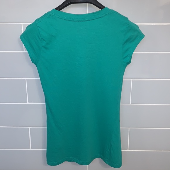 Cute Green Cap Sleeve Tee - Picture 9 of 14